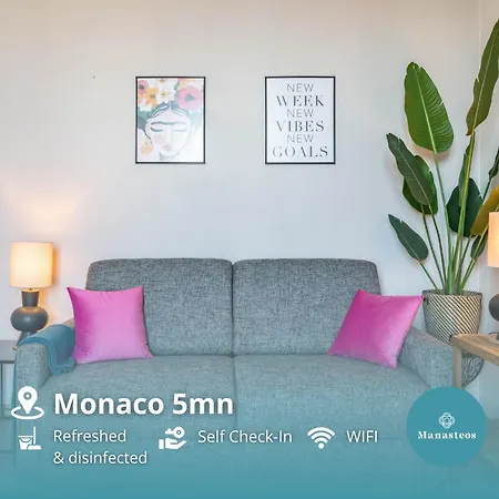 Apartment Frontiere De Monaco - Balconnet Vue Mer - Ba *